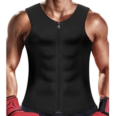 Débardeur de Sudation Homme - Sauna Minceur Gaine en Néoprène - Noir - Taille M - Brule Graisse - Fitness Noir - Publicité Débardeur de Sudation Homme - Sauna Minceur Gaine en Néoprène - Noir - Taille M - Brule Graisse - Fitness Noir - Publicité