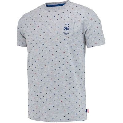 T-shirt - FFF - Collection officielle - Enfant - Coton - Manches courtes - Gris Gris - Publicité T-shirt - FFF - Collection officielle - Enfant - Coton - Manches courtes - Gris Gris - Publicité
