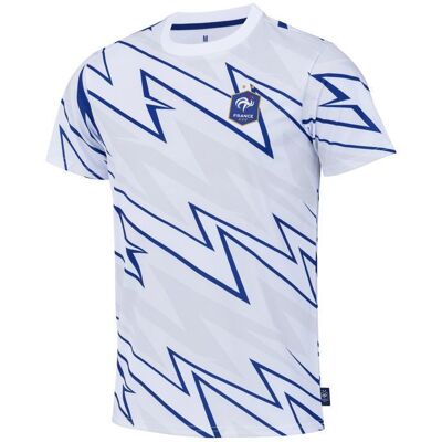 Maillot - FFF - Collection officielle - Blanc - Manches courtes - Respirant Blanc - Publicité Maillot - FFF - Collection officielle - Blanc - Manches courtes - Respirant Blanc - Publicité