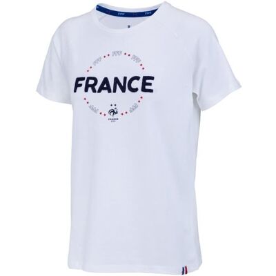 T-shirt FFF - Collection officielle EQUIPE DE FRANCE - Femme - Blanc Blanc - Publicité T-shirt FFF - Collection officielle EQUIPE DE FRANCE - Femme - Blanc Blanc - Publicité