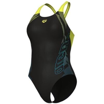 Maillot de bain 1 pièce femme Arena Gleam - Noir/Softgreen - Natation - Performance - Élégant Noir - Publicité Maillot de bain 1 pièce femme Arena Gleam - Noir/Softgreen - Natation - Performance - Élégant Noir - Publicité