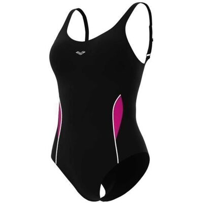 Maillot de bain 1 pièce femme Arena Alissa U - Noir - Bonnet C - Tissu Sensitive Reco Noir - Publicité Maillot de bain 1 pièce femme Arena Alissa U - Noir - Bonnet C - Tissu Sensitive Reco Noir - Publicité