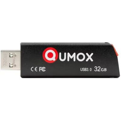 Clé USB 32 Go Pen Drive USB 3.0 QUMOX 32g 32gb Lecteurs Flash Memory Stick - Noir - Publicité Clé USB 32 Go Pen Drive USB 3.0 QUMOX 32g 32gb Lecteurs Flash Memory Stick - Noir - Publicité