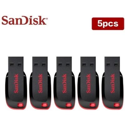 QUMOX 5 x SanDisk Cruzer Blade 32 Go Clé USB (paquet de cinq) vérifier lemballage du produit - Publicité QUMOX 5 x SanDisk Cruzer Blade 32 Go Clé USB (paquet de cinq) vérifier lemballage du produit - Publicité