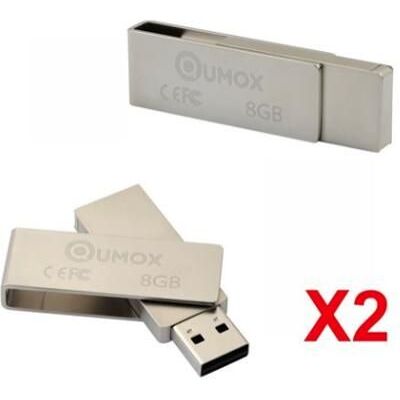 2PCS Clé USB 8Go USB 2.0 QUMOX - Publicité 2PCS Clé USB 8Go USB 2.0 QUMOX - Publicité