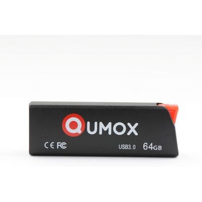 Qumox clé USB 64Go 64g Pen Drive USB 3.0 Lecteurs Flash Memory Stick Noir - Publicité Qumox clé USB 64Go 64g Pen Drive USB 3.0 Lecteurs Flash Memory Stick Noir - Publicité