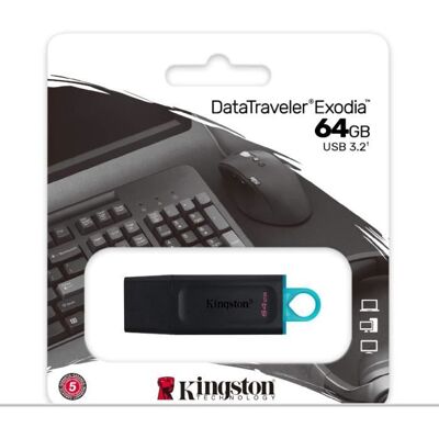 KINGSTON TECHNOLOGY Clé USB - Kingston - DataTraveler Exodia DTX - 64 Go - USB 3.2 - Capuchon de protection - Publicité KINGSTON TECHNOLOGY Clé USB - Kingston - DataTraveler Exodia DTX - 64 Go - USB 3.2 - Capuchon de protection - Publicité