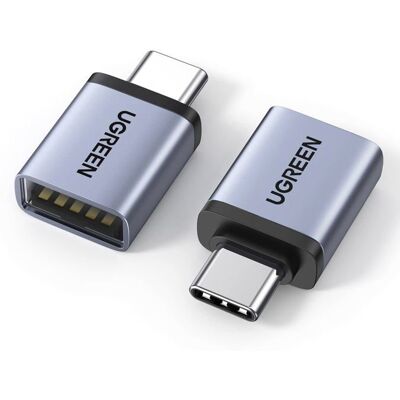 Adaptateur USB C vers USB A - Ugreen - 40702P - Transfert 5 Gbps - Design compact - Connecteurs OTG Gris - Publicité Adaptateur USB C vers USB A - Ugreen - 40702P - Transfert 5 Gbps - Design compact - Connecteurs OTG Gris - Publicité