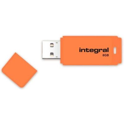 Integral clé USB Neon 8Go Orange Orange - Publicité Integral clé USB Neon 8Go Orange Orange - Publicité