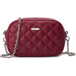 David Jones - Petit Sac Bandoulière Matelassé Femme - Mini Sac Chaînes Porté Epaule Simili Cuir PU - Besace Sacoche Pochette - Rouge - Publicité David Jones - Petit Sac Bandoulière Matelassé Femme - Mini Sac Chaînes Porté Epaule Simili Cuir PU - Besace Sacoche Pochette - Rouge - Publicité