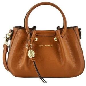 Sac porté main - Ted Lapidus - AU8923 - Couleur Camel (gold) - Toile enduite - 26x17x9 cm Marron - Publicité Sac porté main - Ted Lapidus - AU8923 - Couleur Camel (gold) - Toile enduite - 26x17x9 cm Marron - Publicité