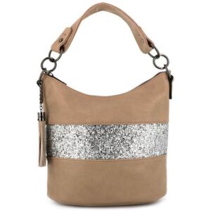 Gallantry - Sac A Main Bandoulière Femme – Sac Porté Epaule Paillette Multicolore – Sac Anse Large Bandes Strass Brillant - Marron Marron - Publicité Gallantry - Sac A Main Bandoulière Femme – Sac Porté Epaule Paillette Multicolore – Sac Anse Large Bandes Strass Brillant - Marron Marron - Publicité