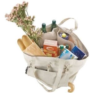 Sac shopping à compartiments - METALTEX - Multi-usages - 68 x 43 cm - Coton Olivier Vert - Publicité Sac shopping à compartiments - METALTEX - Multi-usages - 68 x 43 cm - Coton Olivier Vert - Publicité