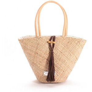 Sac en paille - Scooter - Chocolat - 100% Paille - Doublure 100% Lin - Femme Marron - Publicité Sac en paille - Scooter - Chocolat - 100% Paille - Doublure 100% Lin - Femme Marron - Publicité