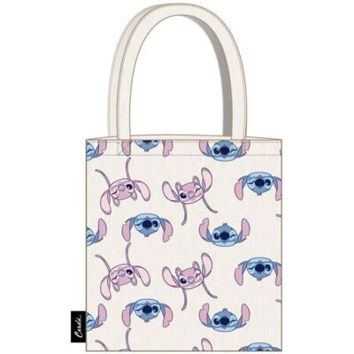 ARTESANIA CERDA Tote Bag - STITCH - 36 x 39 cm - 100% Coton - Sac à Courses - Pour Enfant Blanc - Publicité ARTESANIA CERDA Tote Bag - STITCH - 36 x 39 cm - 100% Coton - Sac à Courses - Pour Enfant Blanc - Publicité