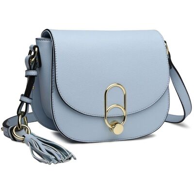 Miss Lulu Sac à Main Femme 22x8x18cm Sac à Bandoulière Femme En Cuir Pu Sac Élégant Petit Sac Bandoulière Amovible et Réglable Bleu Bleu - Publicité Miss Lulu Sac à Main Femme 22x8x18cm Sac à Bandoulière Femme En Cuir Pu Sac Élégant Petit Sac Bandoulière Amovible et Réglable Bleu Bleu - Publicité
