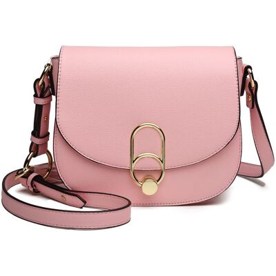 Sac à bandoulière - MISS LULU - Conception de franges - Cuir PU - 22x8x18 cm - Bretelles réglables amovibles Rose - Publicité Sac à bandoulière - MISS LULU - Conception de franges - Cuir PU - 22x8x18 cm - Bretelles réglables amovibles Rose - Publicité