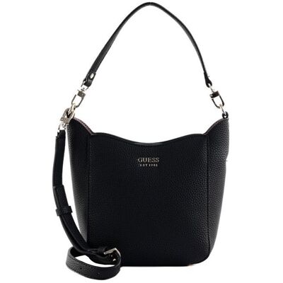 GUESS Sac à épaule bandoulière noir pour femme - Brenton Small Girlfriend Bucket S 298374 Noir - Publicité GUESS Sac à épaule bandoulière noir pour femme - Brenton Small Girlfriend Bucket S 298374 Noir - Publicité