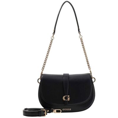 GUESS Sac à épaule noir pour femme - Carrie Flap Shoulder Bag 331217 Noir - Publicité GUESS Sac à épaule noir pour femme - Carrie Flap Shoulder Bag 331217 Noir - Publicité
