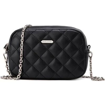 David Jones - Petit Sac Bandoulière Matelassé Femme - Mini Sac Chaînes Porté Epaule Simili Cuir PU - Besace Sacoche Pochette - Noir Noir - Publicité David Jones - Petit Sac Bandoulière Matelassé Femme - Mini Sac Chaînes Porté Epaule Simili Cuir PU - Besace Sacoche Pochette - Noir Noir - Publicité