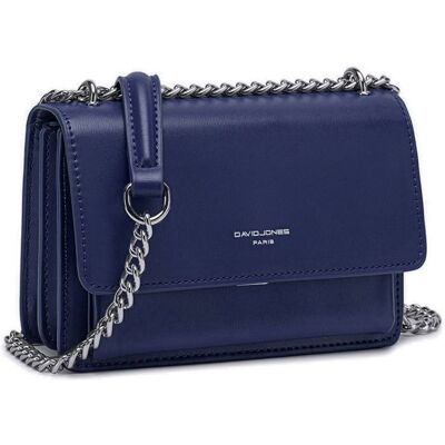 David Jones - Petit Sac Bandoulière Femme - Mini Besace Cuir PU Rigide - Sac Chaînes Porté Epaule - Pochette Soirée - Bleu Bleu - Publicité David Jones - Petit Sac Bandoulière Femme - Mini Besace Cuir PU Rigide - Sac Chaînes Porté Epaule - Pochette Soirée - Bleu Bleu - Publicité