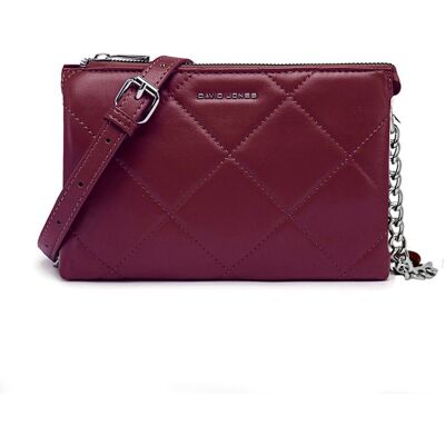 David Jones - Pochette Soirée Matelassé - Petit Sac Bandoulière Cuir PU Femme - Rouge Bordeaux Rouge - Publicité David Jones - Pochette Soirée Matelassé - Petit Sac Bandoulière Cuir PU Femme - Rouge Bordeaux Rouge - Publicité