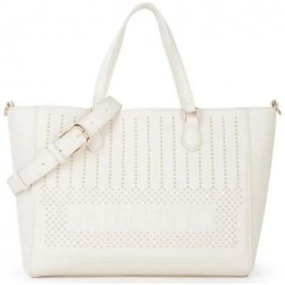 VALENTINO BAGS Sac à main - Valentino - Ecru - Grand sac - Similicuir - Décorations dorées Blanc - Publicité VALENTINO BAGS Sac à main - Valentino - Ecru - Grand sac - Similicuir - Décorations dorées Blanc - Publicité
