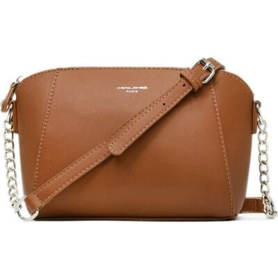 David Jones - Petit Sac Bandoulière Cuir PU Femme - Sac à Main Chaîne Porté Epaule - Besace Sacoche Pochette Soirée Chic - Beige Marron - Publicité David Jones - Petit Sac Bandoulière Cuir PU Femme - Sac à Main Chaîne Porté Epaule - Besace Sacoche Pochette Soirée Chic - Beige Marron - Publicité
