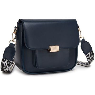 Sac à main femme - MISS LULU - Miss Lulu - Cuir PU - 23×85×19 cm - Bandoulière / porté main Bleu - Publicité Sac à main femme - MISS LULU - Miss Lulu - Cuir PU - 23×85×19 cm - Bandoulière / porté main Bleu - Publicité