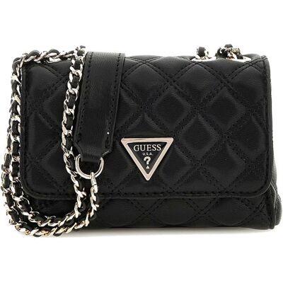 Sac à épaule - GUESS - Giully Mini - Noir - 2 Compartiments - Bandoulière Convertible Noir - Publicité Sac à épaule - GUESS - Giully Mini - Noir - 2 Compartiments - Bandoulière Convertible Noir - Publicité