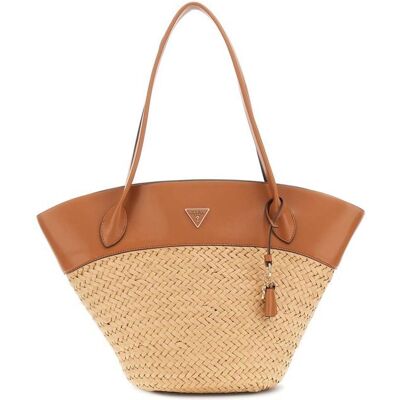 GUESS Sac à épaule brun clair beige pour femme et homme - Venere Large Tote Natural / Camel 316289 Marron - Publicité GUESS Sac à épaule brun clair beige pour femme et homme - Venere Large Tote Natural / Camel 316289 Marron - Publicité