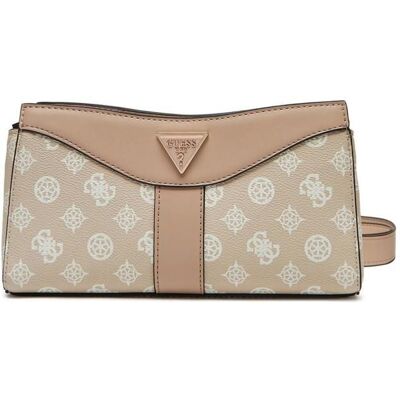 GUESS Sac à épaule bandoulière beige blanc pour femme - Dorys Top Zip Crossbody Bag Sand Logo 293255 Rose - Publicité GUESS Sac à épaule bandoulière beige blanc pour femme - Dorys Top Zip Crossbody Bag Sand Logo 293255 Rose - Publicité