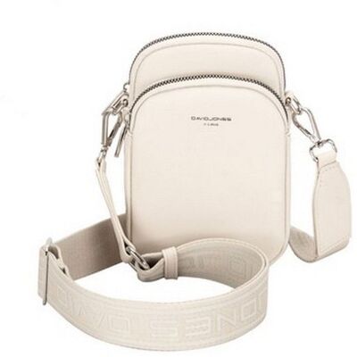 Sacoche téléphone - DAVID JONES - Petit sac bandoulière - Synthétique nylon - Bandoulière réglable - Grands smartphones Blanc - Publicité Sacoche téléphone - DAVID JONES - Petit sac bandoulière - Synthétique nylon - Bandoulière réglable - Grands smartphones Blanc - Publicité