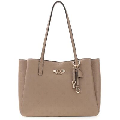 GUESS Sac à épaule taupe pour femme - Anise Multi Compartment Tote Dark Taupe Logo 336864 Marron - Publicité GUESS Sac à épaule taupe pour femme - Anise Multi Compartment Tote Dark Taupe Logo 336864 Marron - Publicité