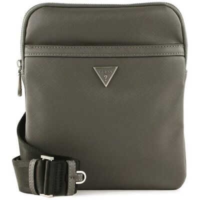 GUESS Sac à épaule bandoulière gris pour homme - Certosa Xbody Flat 193916 Gris - Publicité GUESS Sac à épaule bandoulière gris pour homme - Certosa Xbody Flat 193916 Gris - Publicité