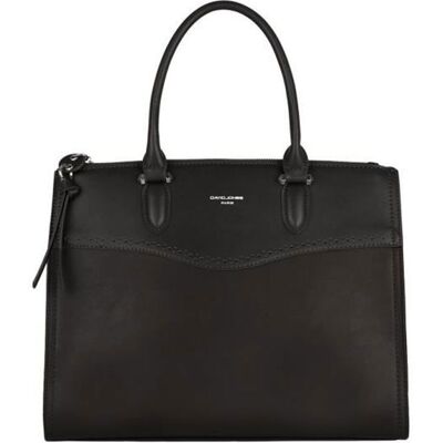 Grand Sac à Main - David Jones - Cabas Fourre-Tout Femme Cuir PU Porté Epaule Bandoulière 2 Compartiments Multi Poche - Noir Noir - Publicité Grand Sac à Main - David Jones - Cabas Fourre-Tout Femme Cuir PU Porté Epaule Bandoulière 2 Compartiments Multi Poche - Noir Noir - Publicité