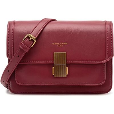 Sac Bandoulière - David Jones - Petit Sac Epaule Femme Cuir PU Rigide - Rabat Joli Fermoir - Rouge Rouge - Publicité Sac Bandoulière - David Jones - Petit Sac Epaule Femme Cuir PU Rigide - Rabat Joli Fermoir - Rouge Rouge - Publicité