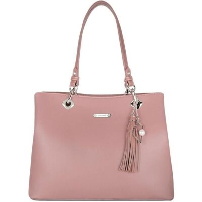 David Jones - Sac à Main Porté Epaule Femme - Grand Cabas Fourre-Tout Simili Cuir Souple - Tote Shopping Bag Large - Rose Rose - Publicité David Jones - Sac à Main Porté Epaule Femme - Grand Cabas Fourre-Tout Simili Cuir Souple - Tote Shopping Bag Large - Rose Rose - Publicité