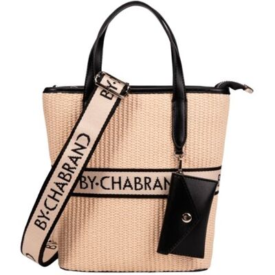 Sac a main Chabrand Ref 67521 SY001 Beige Noir 26*25*8 cm Noir - Publicité Sac a main Chabrand Ref 67521 SY001 Beige Noir 26*25*8 cm Noir - Publicité