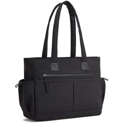 Sac cabas - MISS LULU - Miss Lulu - Imperméable - Grande capacité - Compatible 156 pouces Noir - Publicité Sac cabas - MISS LULU - Miss Lulu - Imperméable - Grande capacité - Compatible 156 pouces Noir - Publicité