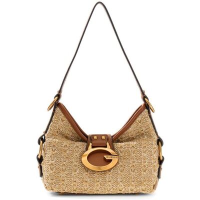 GUESS Sac à épaule beige marron pour femme - Camden Mini Shoulder Bag Natural / Cognac 341426 Beige - Publicité GUESS Sac à épaule beige marron pour femme - Camden Mini Shoulder Bag Natural / Cognac 341426 Beige - Publicité