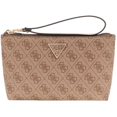 GUESS Sac d’accessoires marron brun clair pour femme - Laurel II Wristlet Pouch Latte Logo 333112 Marron - Publicité GUESS Sac d’accessoires marron brun clair pour femme - Laurel II Wristlet Pouch Latte Logo 333112 Marron - Publicité