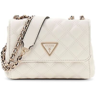 GUESS Sac à épaule bandoulière crème pour femme - Giully II Mini Compound Convertible Flap Bag Cream White 311240 Blanc - Publicité GUESS Sac à épaule bandoulière crème pour femme - Giully II Mini Compound Convertible Flap Bag Cream White 311240 Blanc - Publicité