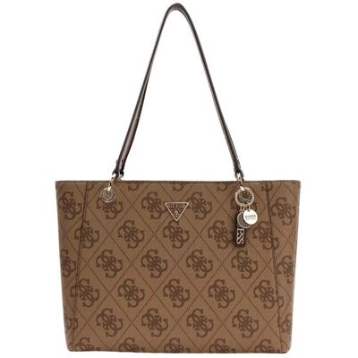 GUESS Sac à épaule brun clair marron pour femme - Noelle II Tote Bag Latte Logo / Brown 330363 Marron - Publicité GUESS Sac à épaule brun clair marron pour femme - Noelle II Tote Bag Latte Logo / Brown 330363 Marron - Publicité