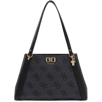 GUESS Sac à épaule gris foncé noir pour femme - Karnilla Logo Girlfriend Carryall Coal Logo 333339 Gris - Publicité GUESS Sac à épaule gris foncé noir pour femme - Karnilla Logo Girlfriend Carryall Coal Logo 333339 Gris - Publicité