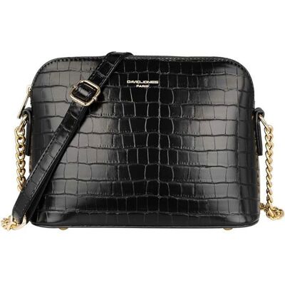 David Jones - Petit Sac Bandoulière Femme Cuir PU Vernis Crocodile - Sac à Main Chaîne Dorée Porté Epaule Besace Sacoche Chic - Noir Noir - Publicité David Jones - Petit Sac Bandoulière Femme Cuir PU Vernis Crocodile - Sac à Main Chaîne Dorée Porté Epaule Besace Sacoche Chic - Noir Noir - Publicité