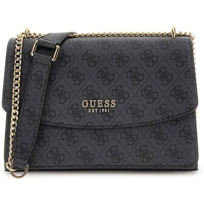 GUESS Sac à épaule gris foncé noir pour femme - Calista Convertible Xbody Flap Bag Coal Logo 309925 Gris - Publicité GUESS Sac à épaule gris foncé noir pour femme - Calista Convertible Xbody Flap Bag Coal Logo 309925 Gris - Publicité