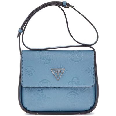 GUESS Sac à épaule bandoulière bleu clair pour femme Keandra Crossbody Flap Slate Logo 269297 Bleu - Publicité GUESS Sac à épaule bandoulière bleu clair pour femme Keandra Crossbody Flap Slate Logo 269297 Bleu - Publicité