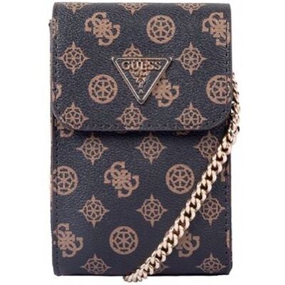 GUESS Sac téléphone portable brun foncé brun clair pour femme - Noelle Girlfriend Smartphone Bag Mocha Logo 225197 Marron - Publicité GUESS Sac téléphone portable brun foncé brun clair pour femme - Noelle Girlfriend Smartphone Bag Mocha Logo 225197 Marron - Publicité