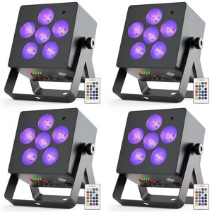 UKING - PAR 80 W RGBWA+UV 6 en 1 + batterie rechargeable et 9 LED SONO Lumière de Scène pour BAR DISCOTHÈQUE SOIRÉE DANSANTE- 4PCS Noir - Publicité UKING - PAR 80 W RGBWA+UV 6 en 1 + batterie rechargeable et 9 LED SONO Lumière de Scène pour BAR DISCOTHÈQUE SOIRÉE DANSANTE- 4PCS Noir - Publicité